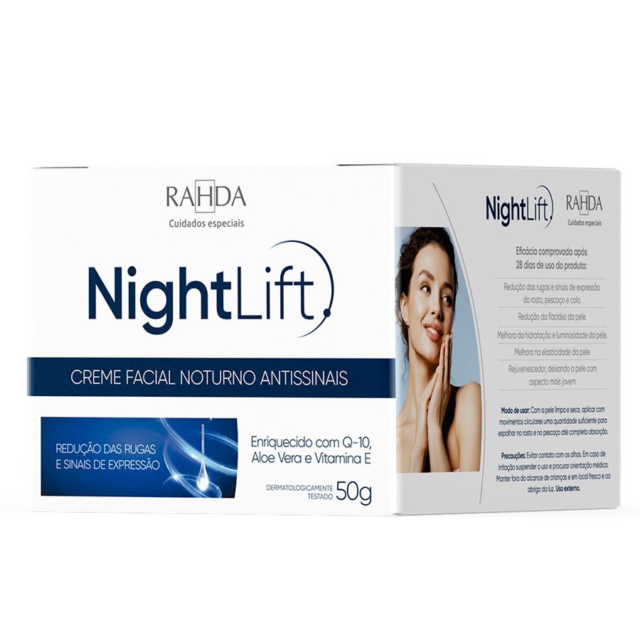 Creme Facial Noturno Antissinais Night Lift 50g Rahda
